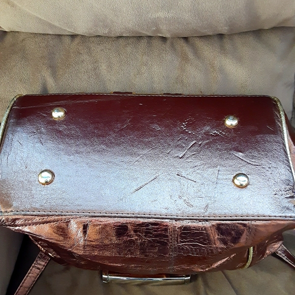 Bronze and gold handbag - Picture 7 of 8